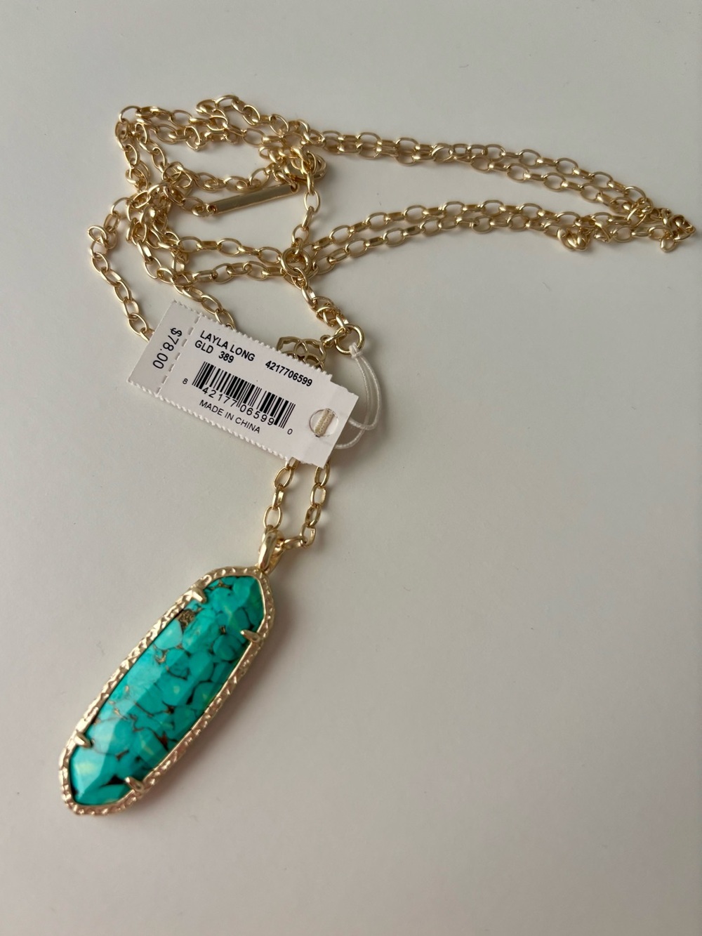 Kendra Scott Layla Gold Turquoise Necklace